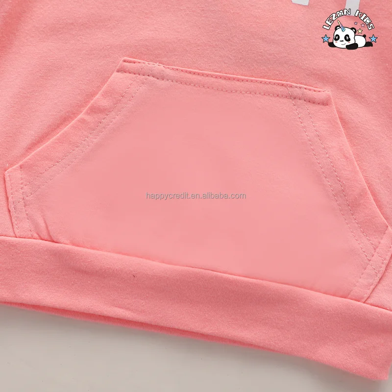 LEZONKIDS - Atacado de conjuntos de roupas infantis femininas com logotipo personalizado de 2 peças, Hoodies e calças